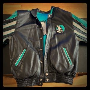 San Jose shark leather coat